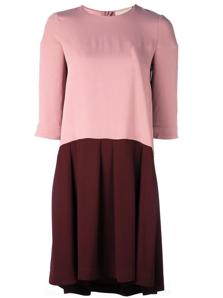 Erika Cavallini Bicolour Dress, Women's, Size: 46, Pink/purple, Acetate/viscose