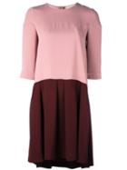 Erika Cavallini Bicolour Dress, Women's, Size: 46, Pink/purple, Acetate/viscose