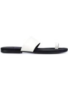 Newbark Roma V Flat Sandals, Women's, Size: 5, White, Leather