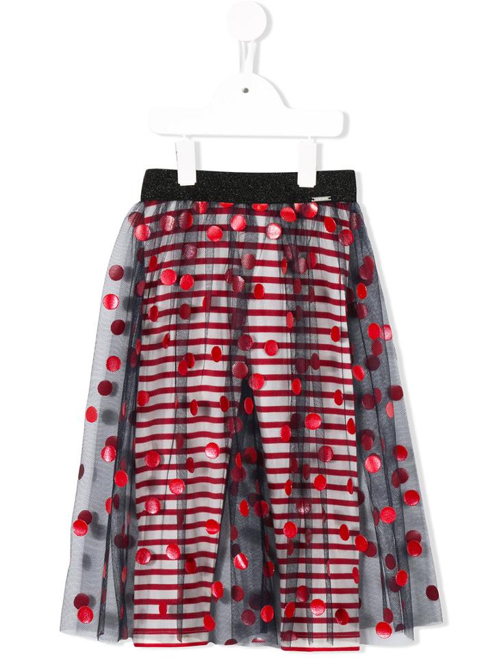 Junior Gaultier - Polka Dot Tulle Skirt - Kids - Polyamide/spandex/elastane/viscose - 12 Yrs, Girl's, Blue