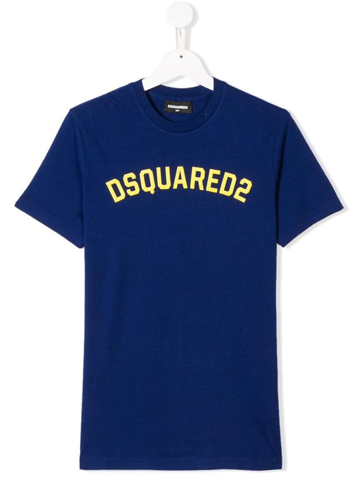 Dsquared2 Kids Teen Logo Printed T-shirt - Blue