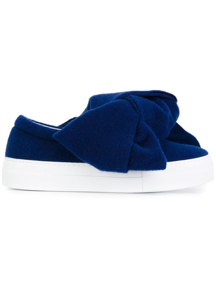 Joshua Sanders Oversized Bow Sneakers - Blue