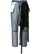 Unravel Project Inside-out Effect Jeans - Blue