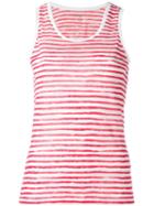 Majestic Filatures Striped Tank Top, Women's, Size: Iv, Red, Linen/flax