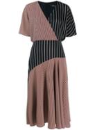 Ps Paul Smith Striped Wrap Dress - Red