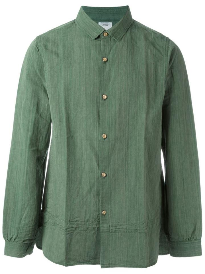 Visvim Long Rider Shirt L/s, Men's, Size: 3, Green, Cotton/linen/flax