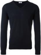 Fashion Clinic V-neck Sweater, Men's, Size: 52, Blue, Merino