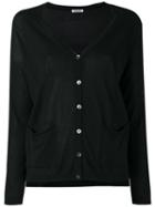 Knitted Cardigan - Women - Cotton/viscose - S, Black, Cotton/viscose, P.a.r.o.s.h.