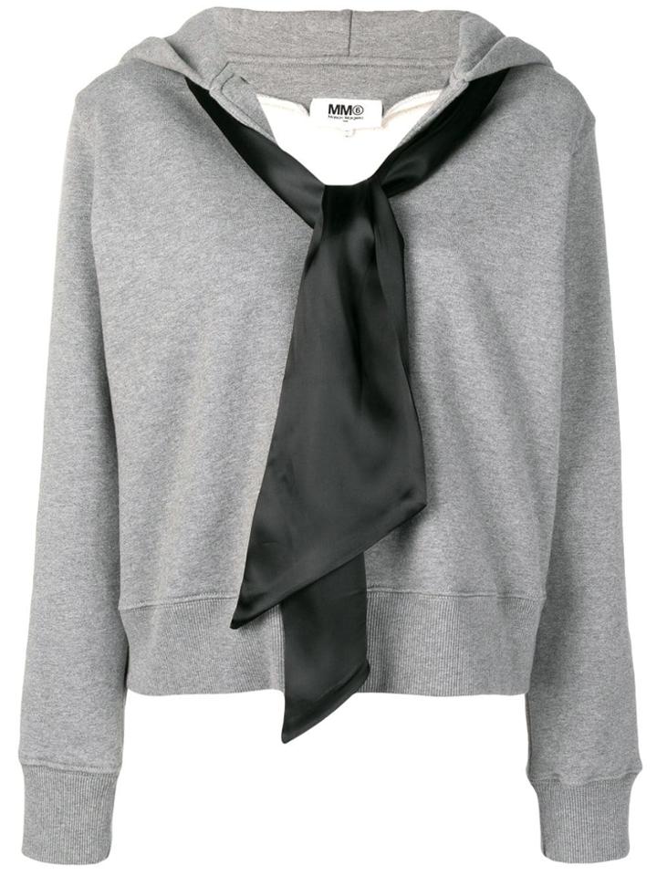 Mm6 Maison Margiela Hooded Sweater - Grey