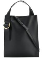 Jil Sander Navy Top Handle Shoulder Bag - Black