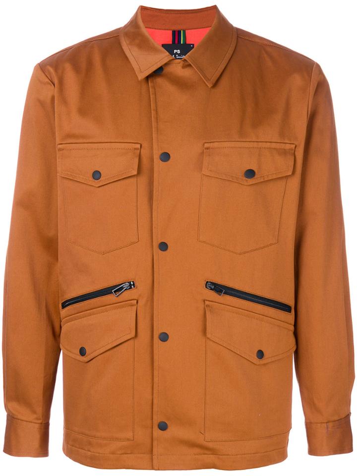 Ps By Paul Smith Stretch Field Jacket - Yellow & Orange