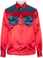 Calvin Klein 205w39nyc Two Tone Satin Shirt - Red