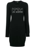 Love Moschino Long Sleeved Dress - Black