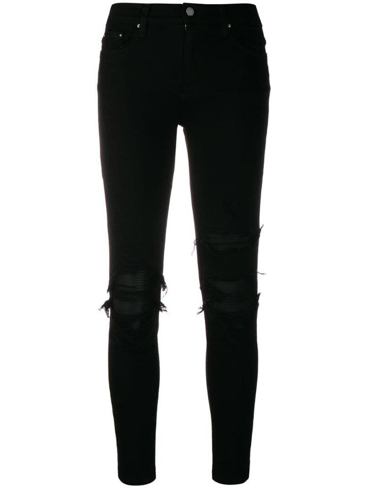 Amiri Contrast-patch Skinny Jeans - Black