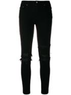 Amiri Contrast-patch Skinny Jeans - Black