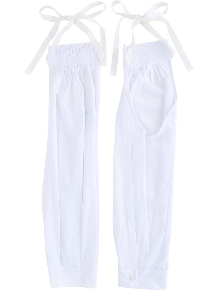 Ann Demeulemeester - Pleated Shirt Sleeve - Unisex - Cotton - One Size, White, Cotton