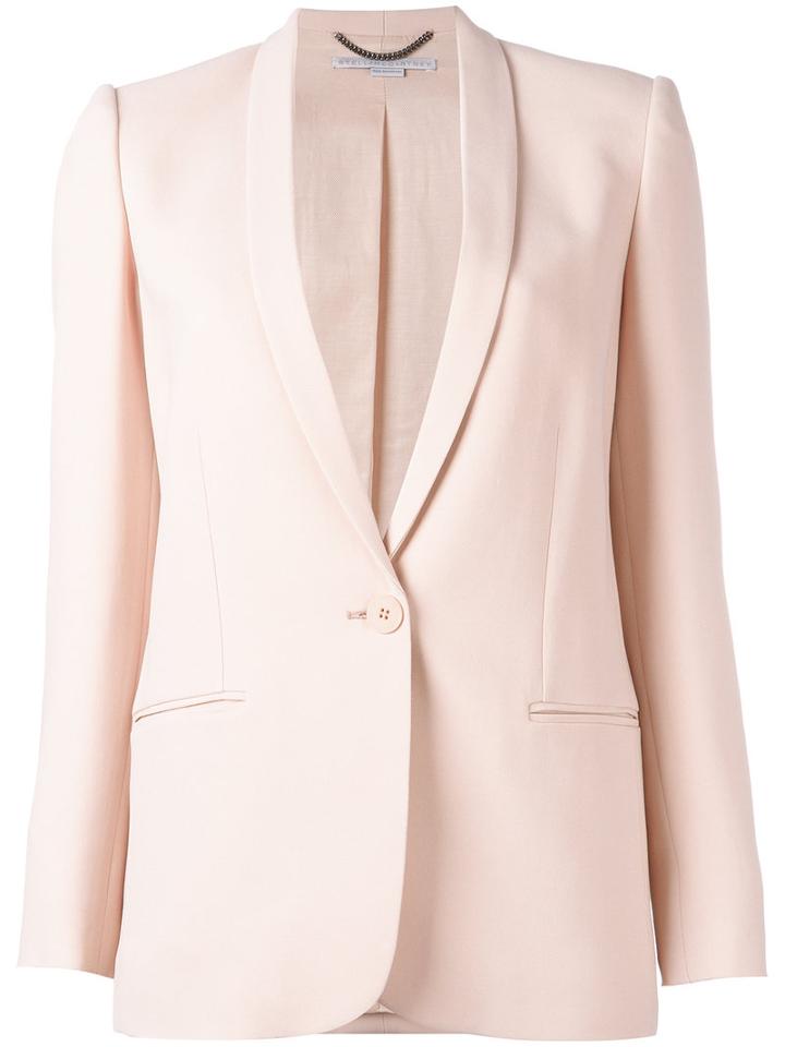 Stella Mccartney Matte Single-button Blazer, Women's, Size: 42, Pink/purple, Viscose/acetate/spandex/elastane/cotton
