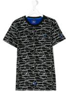 Armani Junior Logo Print T-shirt - Black