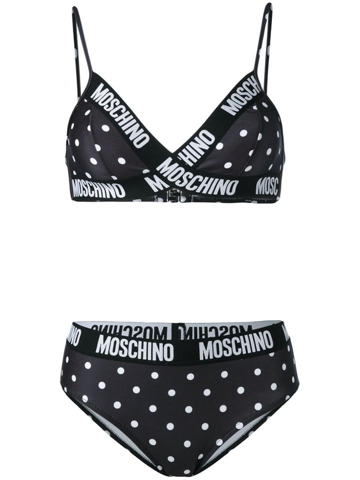 Moschino Polka Dot Bikini - Black