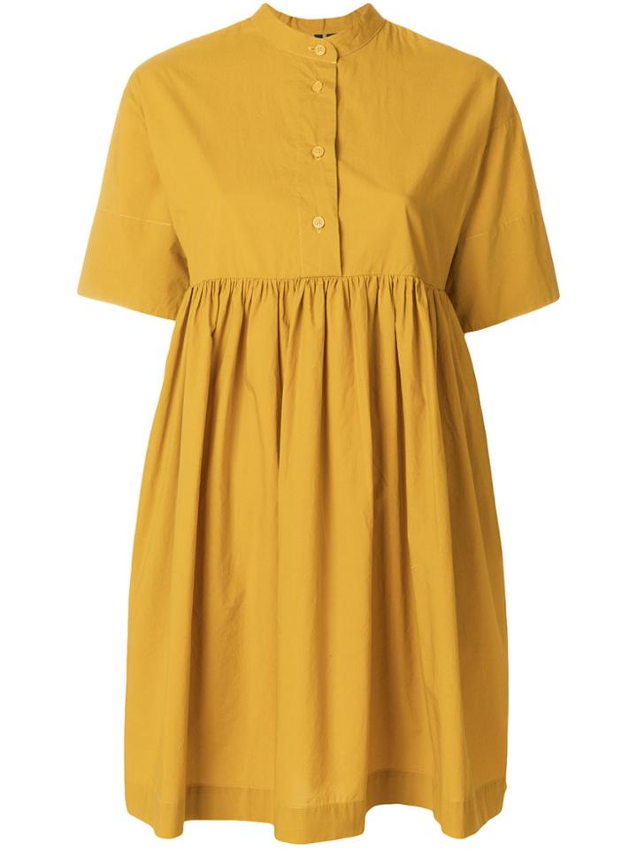 Woolrich Flared Short-sleeve Dress - Yellow & Orange