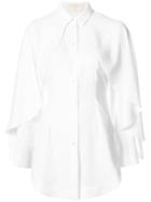 Sara Battaglia Cape Shirt - White