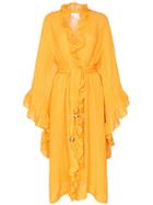 Lisa Marie Fernandez Anita Ruffled Robe - Yellow
