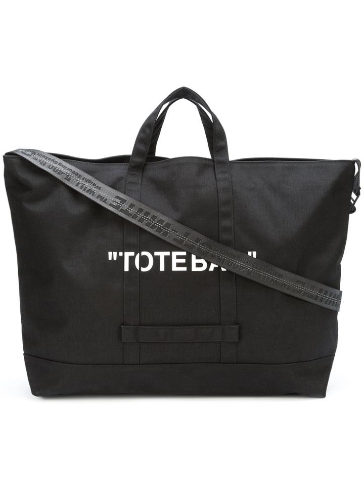 Off-white Printed Tote - Black