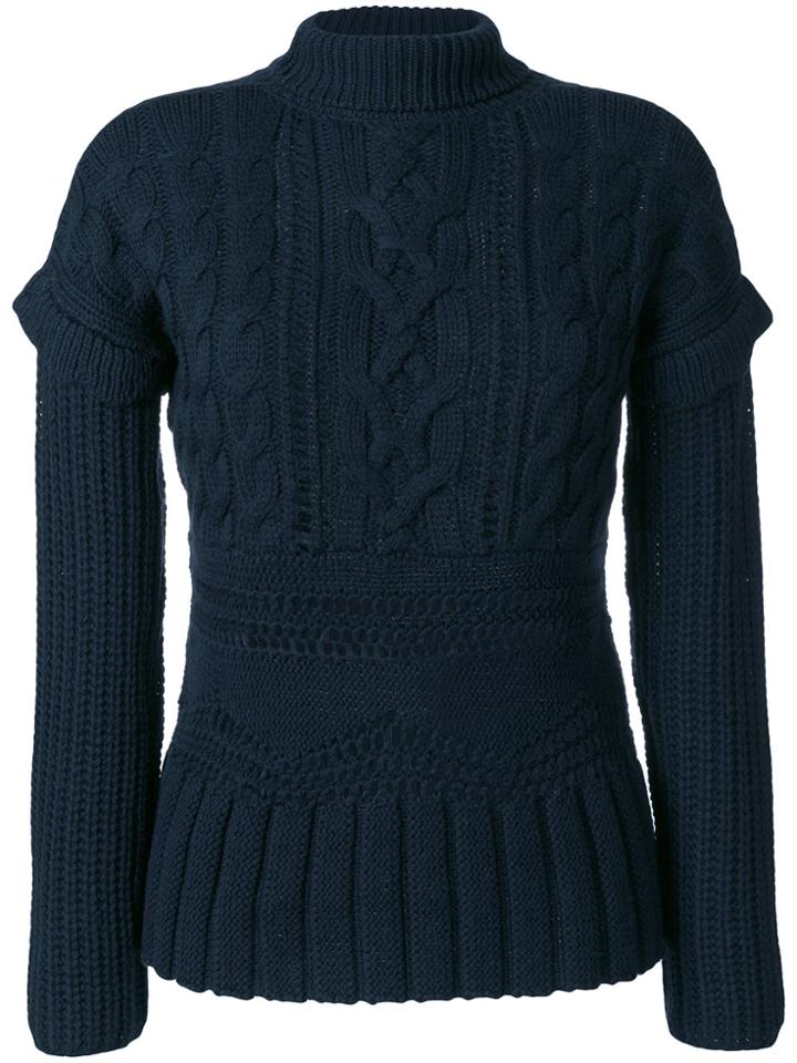 Altuzarra Contrast Knit Jumper - Blue