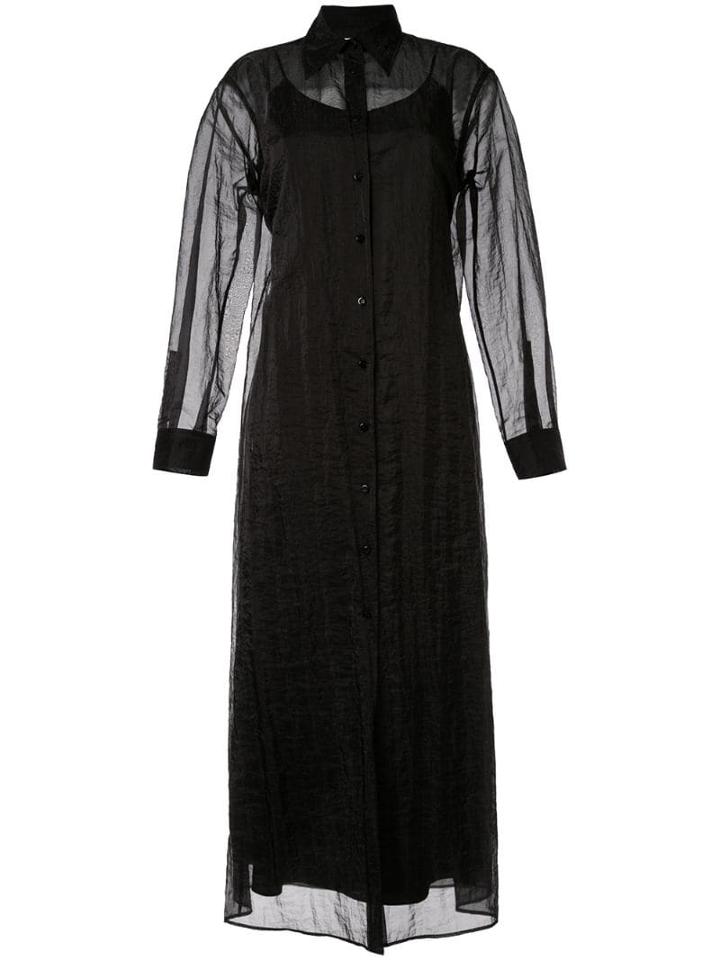 Maison Margiela Sheer Shirt Dress - Black