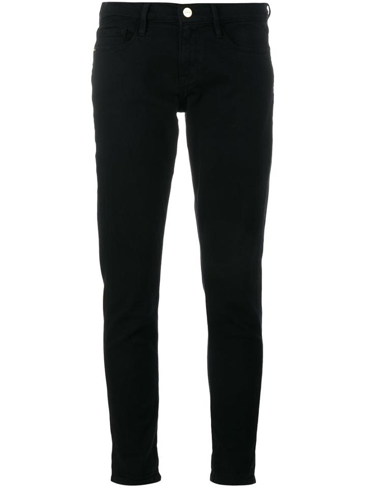 Frame Denim 'le Garçon' Jeans, Women's, Size: 24, Black, Cotton/polyester/spandex/elastane