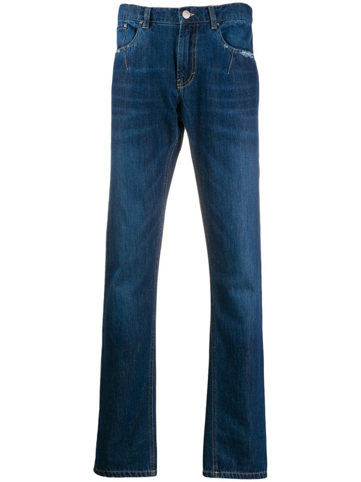 Les Hommes Urban Straight Leg Denim Jeans - Blue