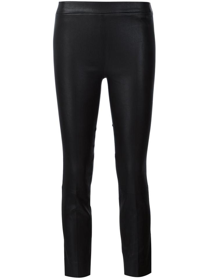 Vince Leather Trousers, Women's, Size: Large, Black, Lamb Skin