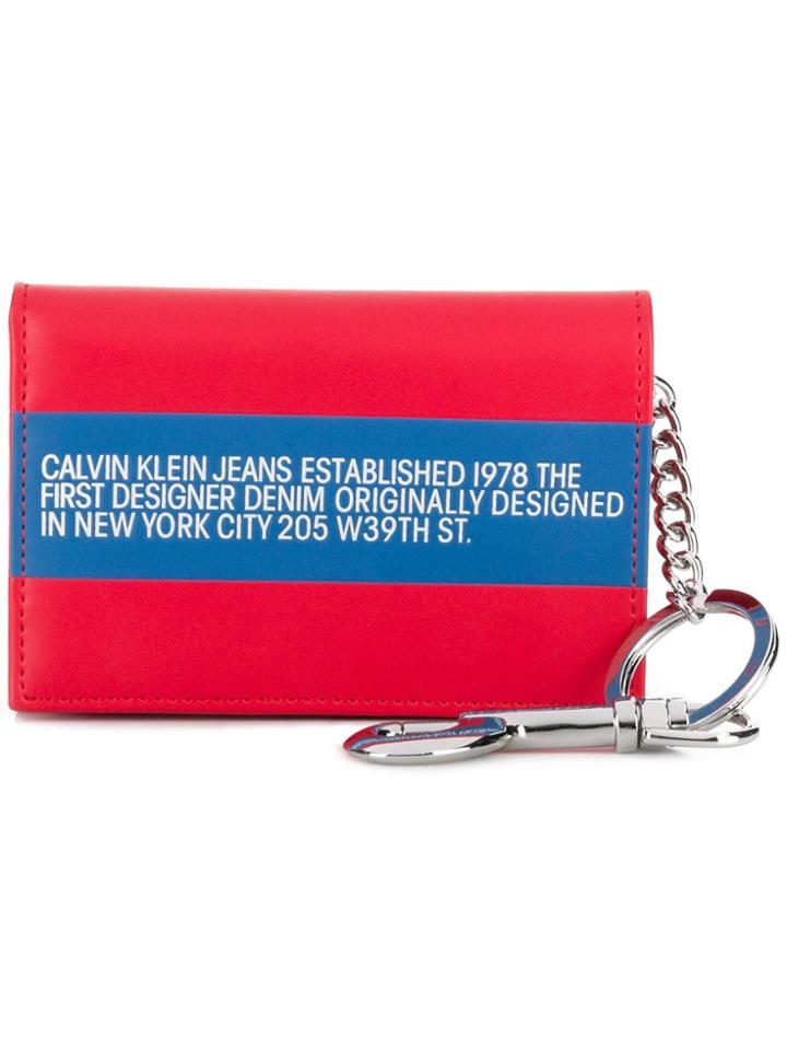 Calvin Klein Jeans Est. 1978 Panelled Purse - Red