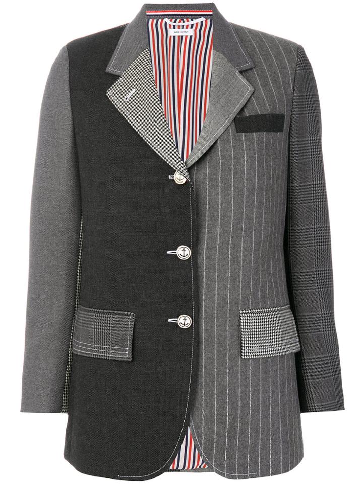 Thom Browne Classic Patchwork Blazer - Grey