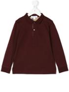 Burberry Kids - Longsleeved Polo Shirt - Kids - Cotton - 10 Yrs, Red