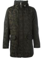Eleventy Camouflage Pattern Coat, Men's, Size: Xl, Black, Polyamide/polyester/viscose/virgin Wool