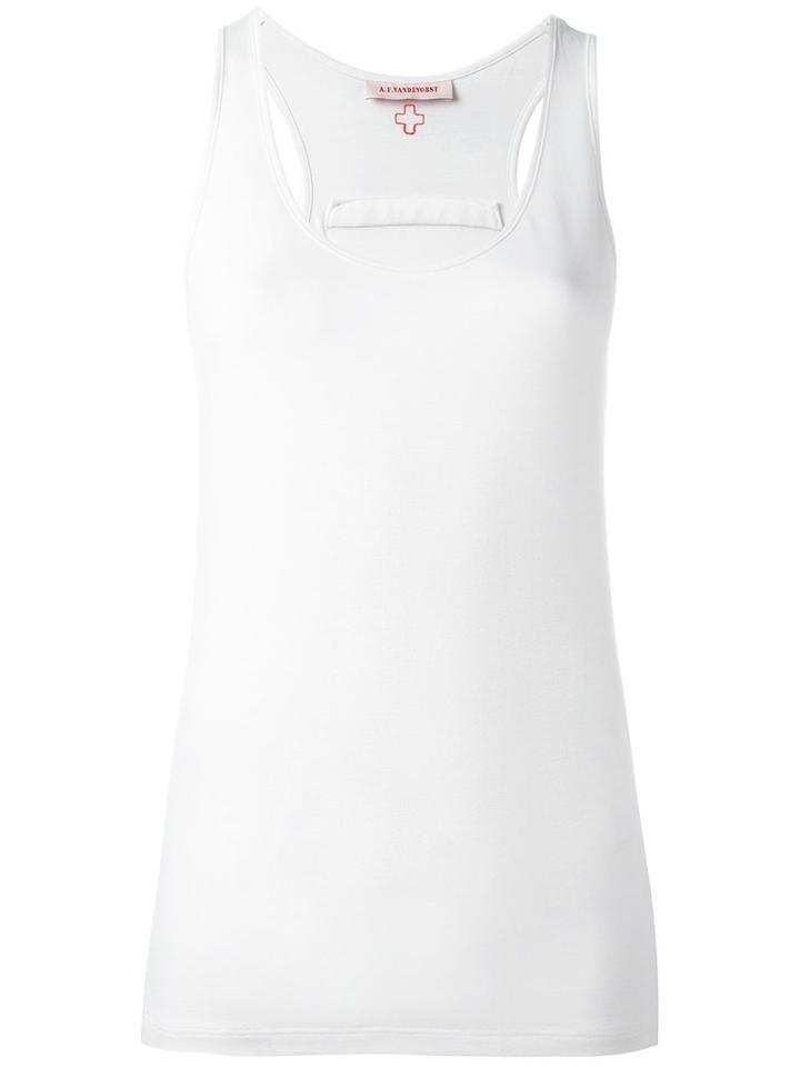 A.f.vandevorst 'foil' Tank Top, Size: 34, White, Viscose/spandex/elastane