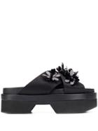 Simone Rocha Embellished Platform Sandals - Black