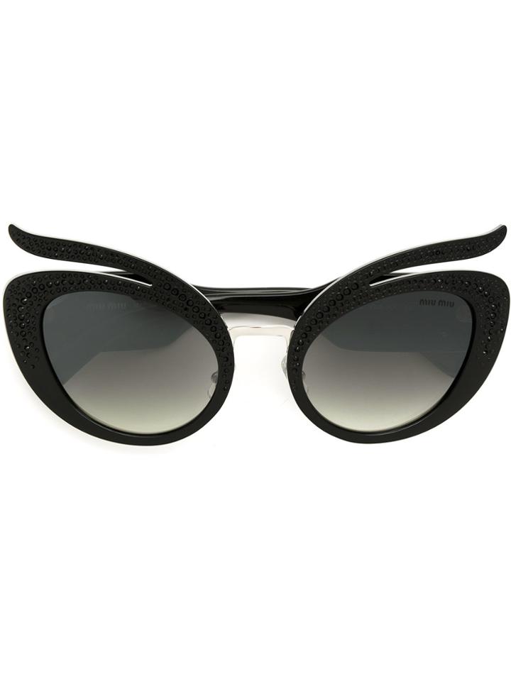Miu Miu Eyewear Folie Sunglasses - Black