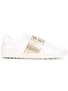 Valentino Open Sneakers, Men's, Size: 40, White, Leather/rubber