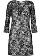 Amir Slama Lace Beach Dress, Women's, Size: G, Black, Cotton