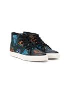 Kenzo Kids Teen Dragon Print Hi-top Sneakers - Black