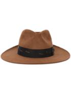 Nick Fouquet Feather Detailing Hat, Men's, Brown, Wool Felt
