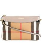 Burberry House Check Crossbody Bag, Women's, Nude/neutrals, Cotton/leather