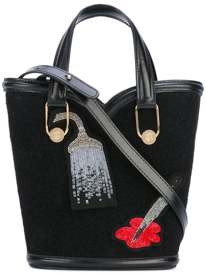 Olympia Le-tan Mini Beatrix Tote Bag - Black