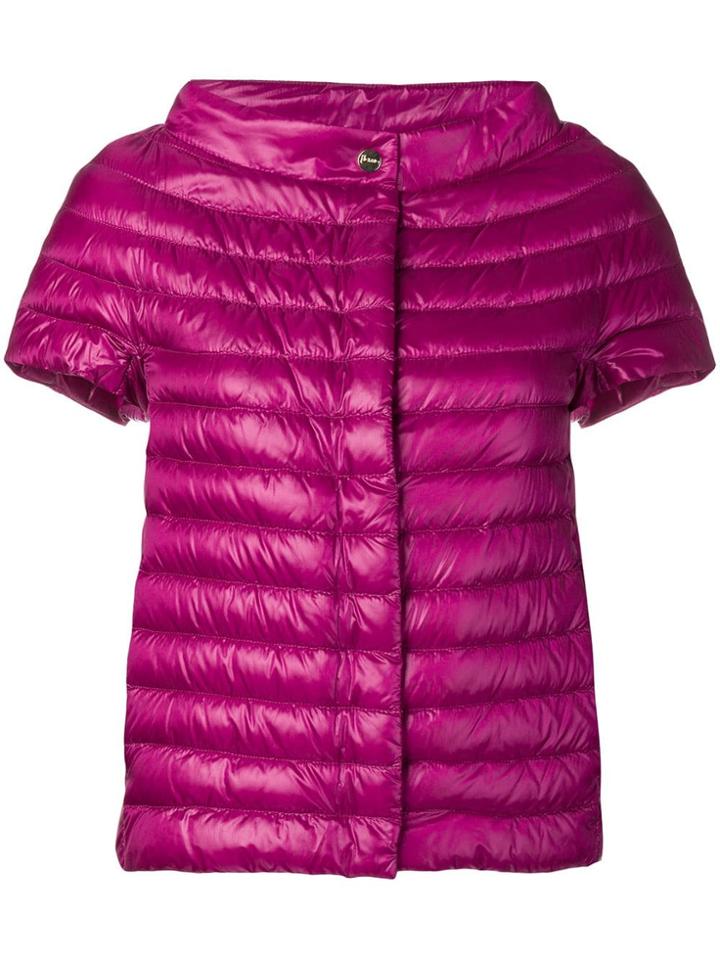 Herno Metallic Quilted Jacket - Pink