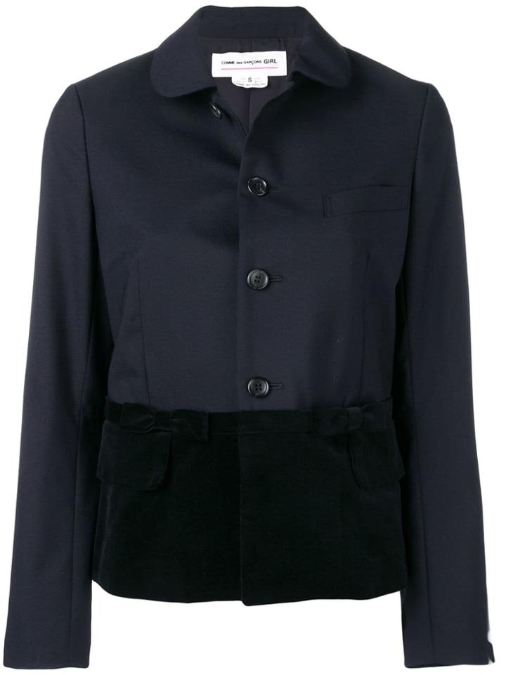 Comme Des Garçons Girl Contrast Buttoned Jacket - Blue