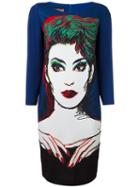 Boutique Moschino Illustrative Print Shift Dress