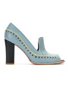 Sarah Chofakian Contrast Trim Pumps - Blue