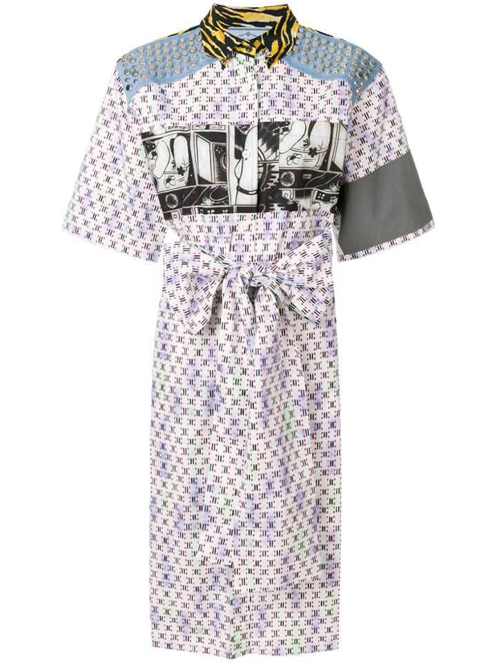 Prada Abstract Print Shirt Dress - Multicolour